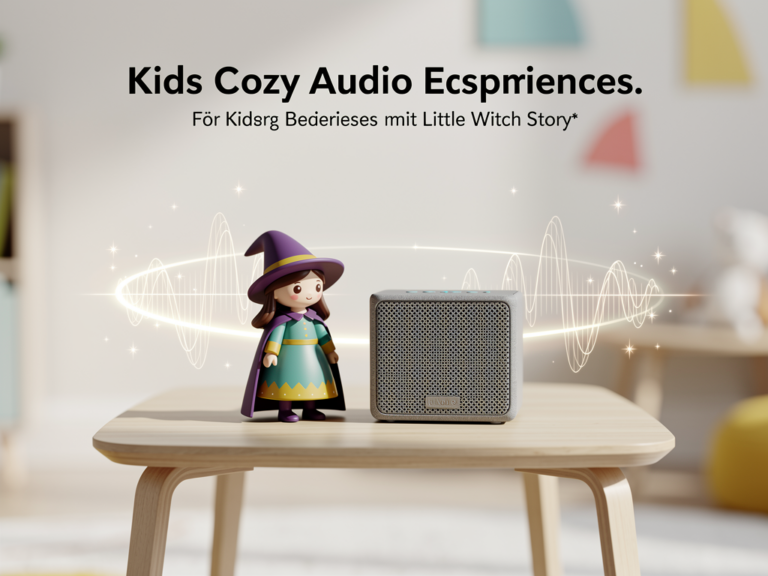 Kind hört begeistert Die kleine Hexe Tonie Hörspiel mit Toniebox
