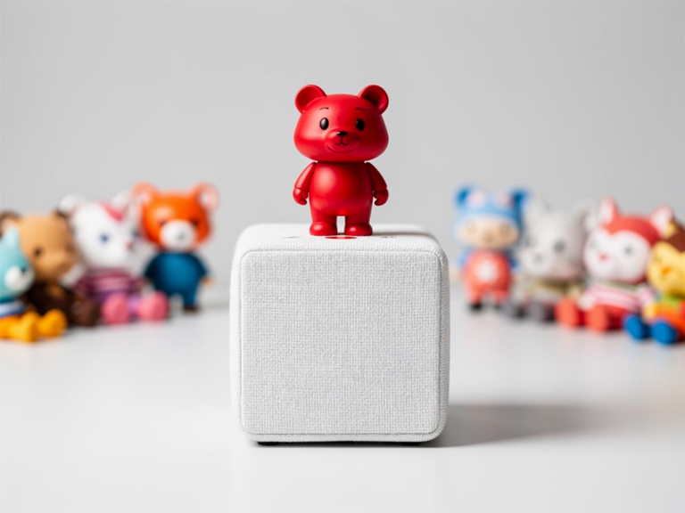 Kreativ-Tonie Rot auf Toniebox mit individuell eingespeistem Hörspielspaß