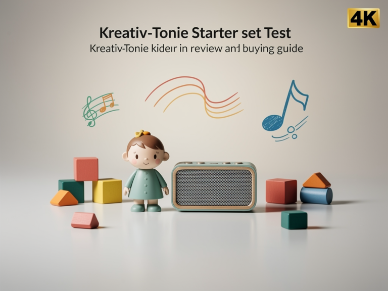 Kind spielt kreativ mit dem robusten Kreativ-Tonie Starterset und Toniebox