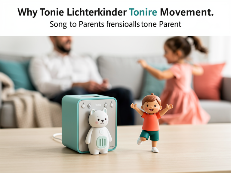 Tonie Lichterkinder Bewegungslieder Kinder tanzen und haben Spaß mit der Tonie-Figur