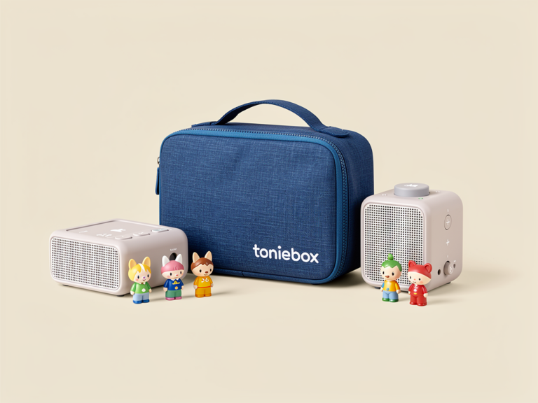 Tonies Toniebox Reisetasche Sterne Blau mit flexiblen Innenfächern und robustem Material