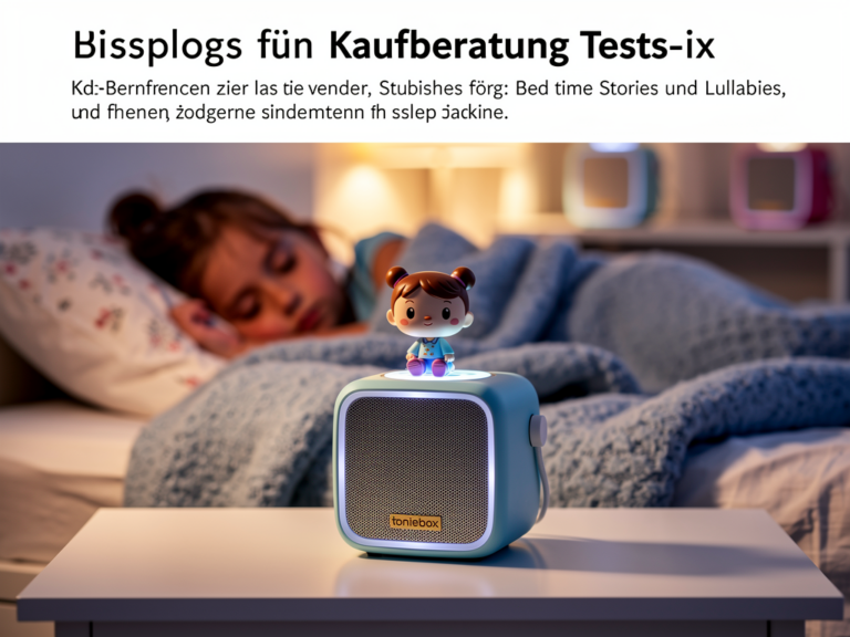 Kind entspannt beim Einschlafen mit Toniebox Schlummerwal und sanften Ozeanmelodien